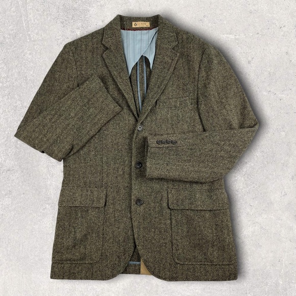 J. Crew Other - J. Crew NWT Men’s Yorkshire Tweed Brown Herringbone Wool Clayton Sportcoat 40R